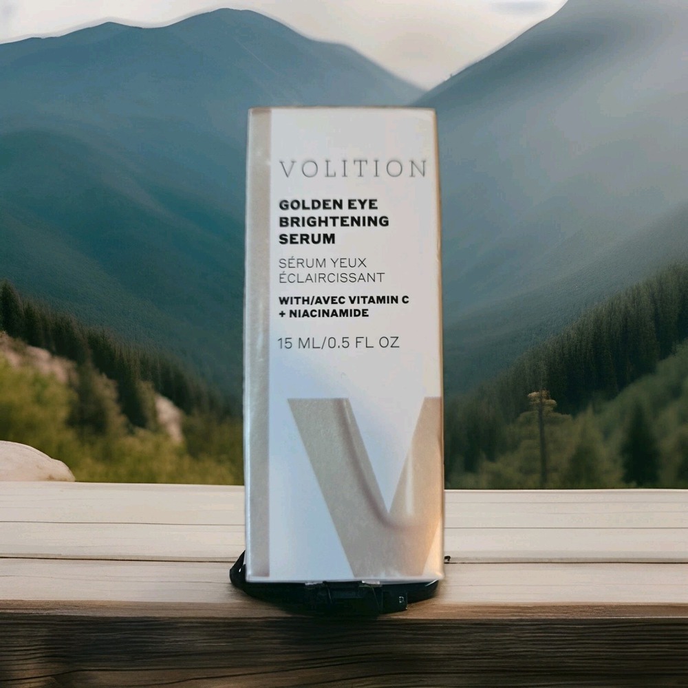 Volition Beauty Golden Eye Brightening SERUM 15mL / 0.5 Fl Oz NEW Hemp Seed Oil